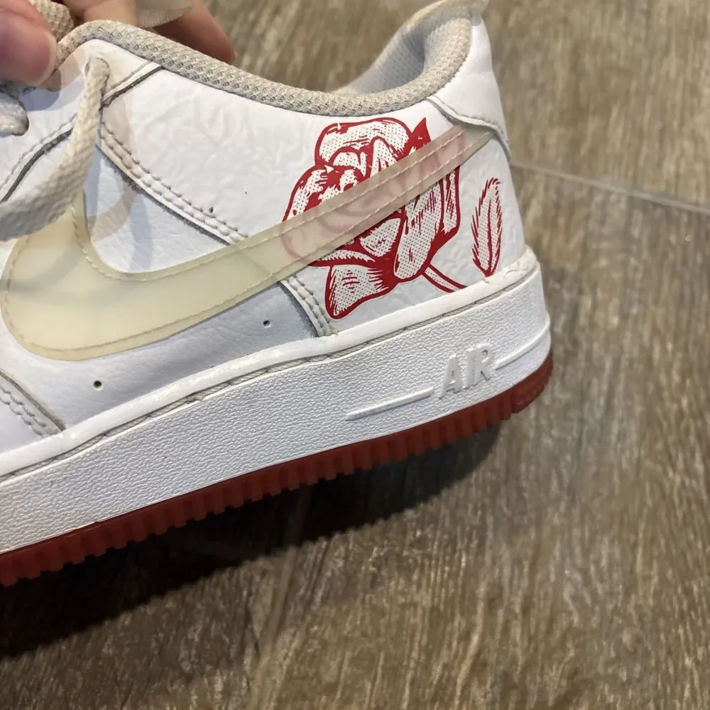 Nike Air Force 1 Thank You Plastic Bag White/Red Youth Size 6